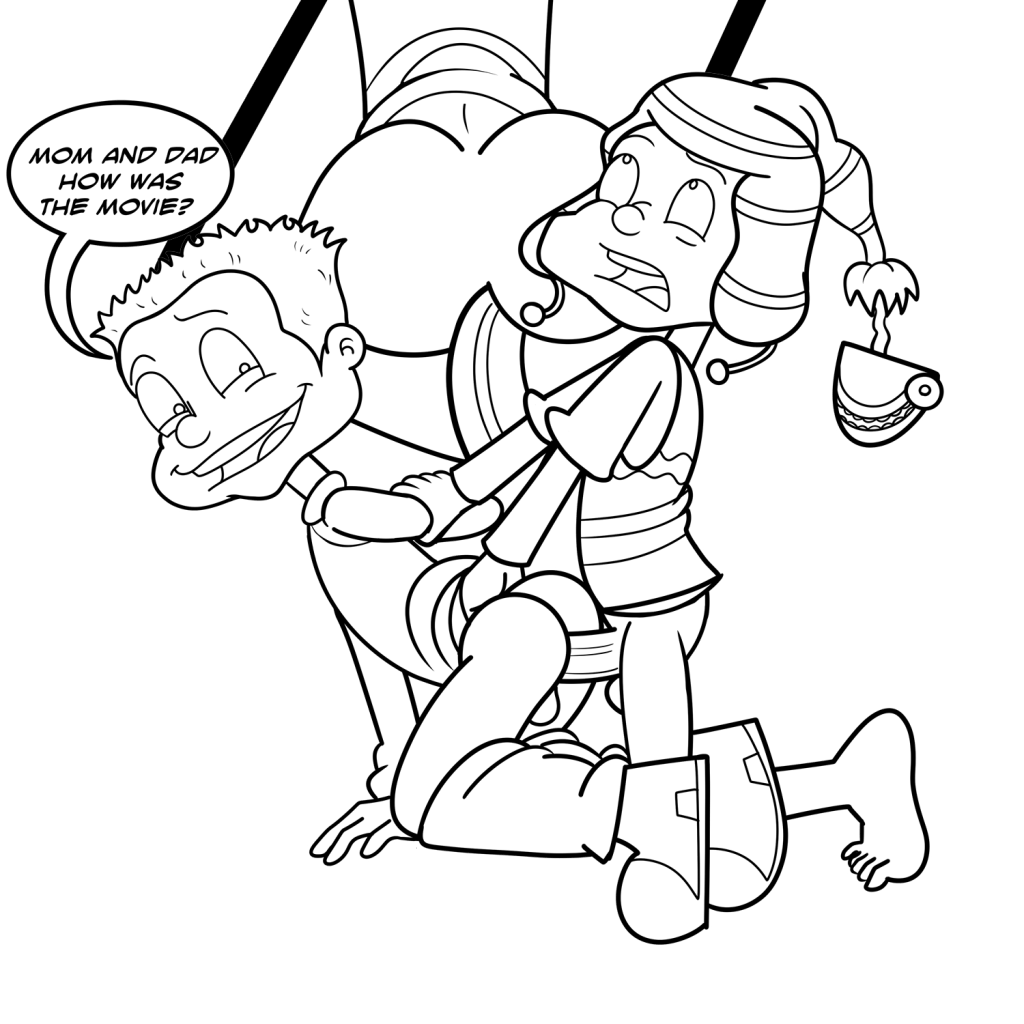 Cumming Home Early&nbsp;lineart