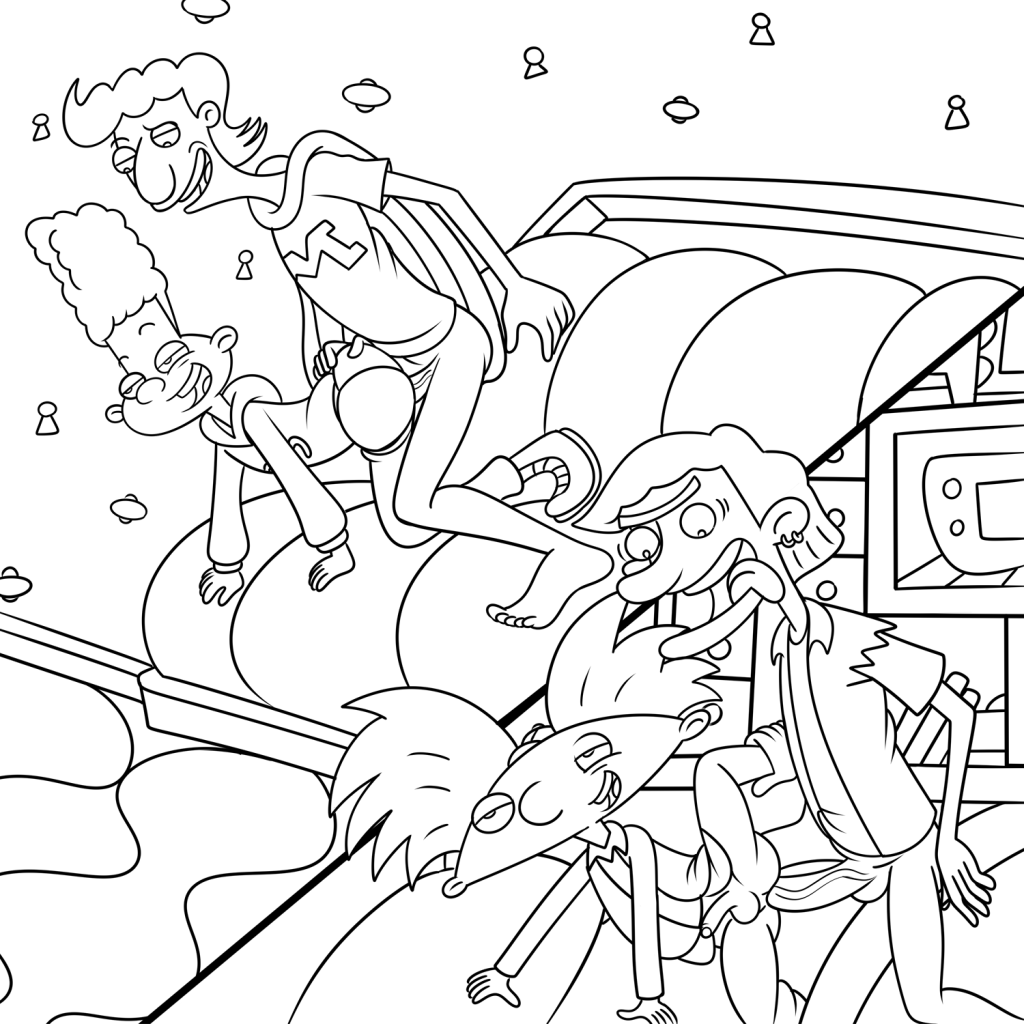 Orgy In Arnold’s Room&nbsp;lineart