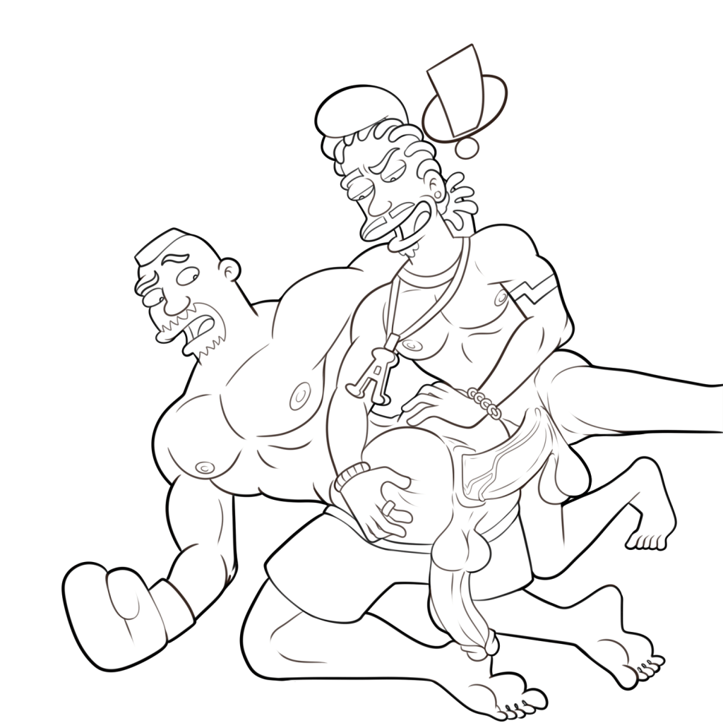 Drederick’s Rear Stretching&nbsp;lineart