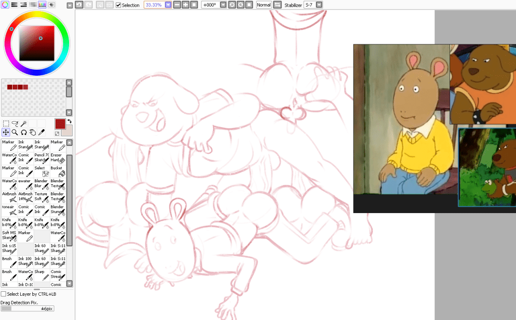 Mounted Aardvark Ass&nbsp;sketch