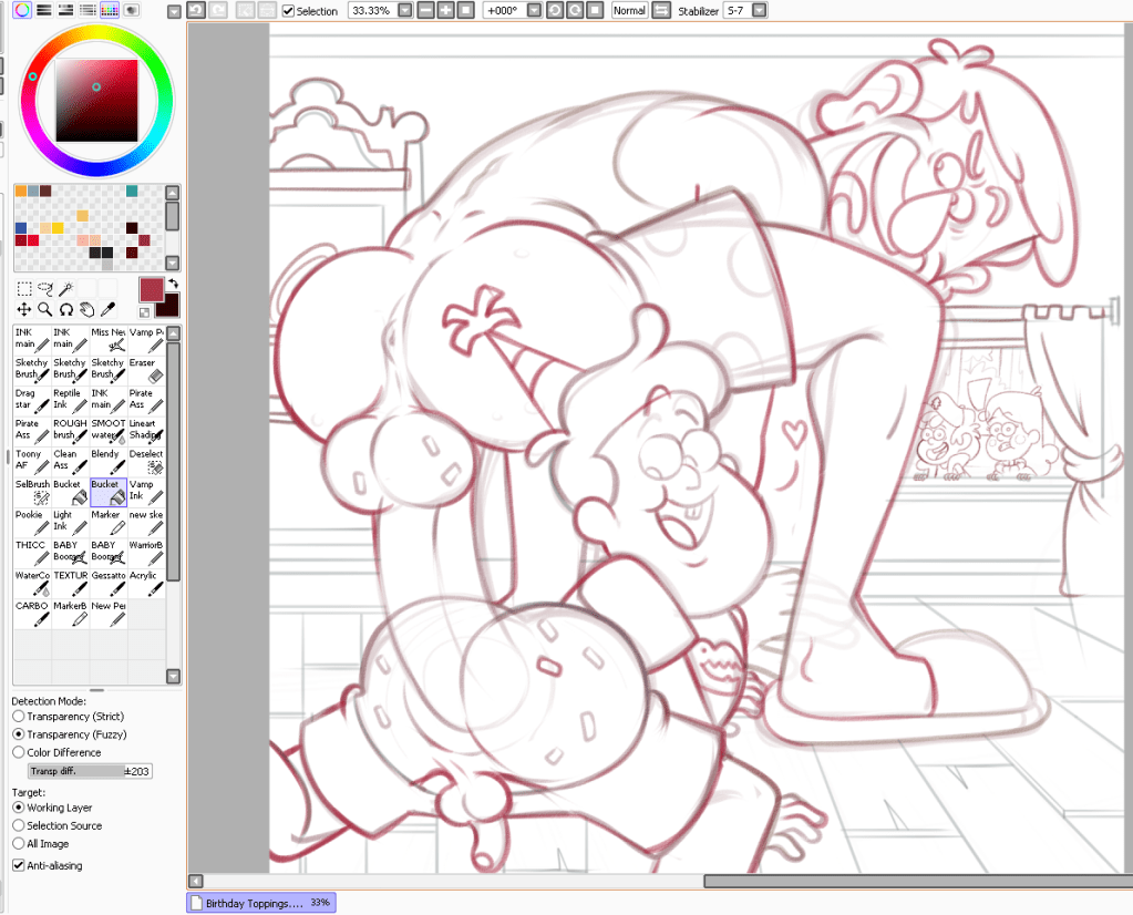 Birthday Topping sketch