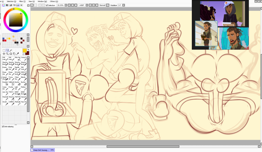 Deep Dick Sausage Pizza&nbsp;wip