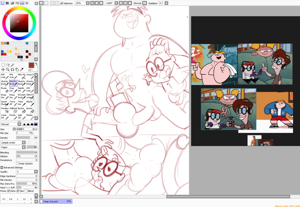 Dexter’s Laboratory sketch