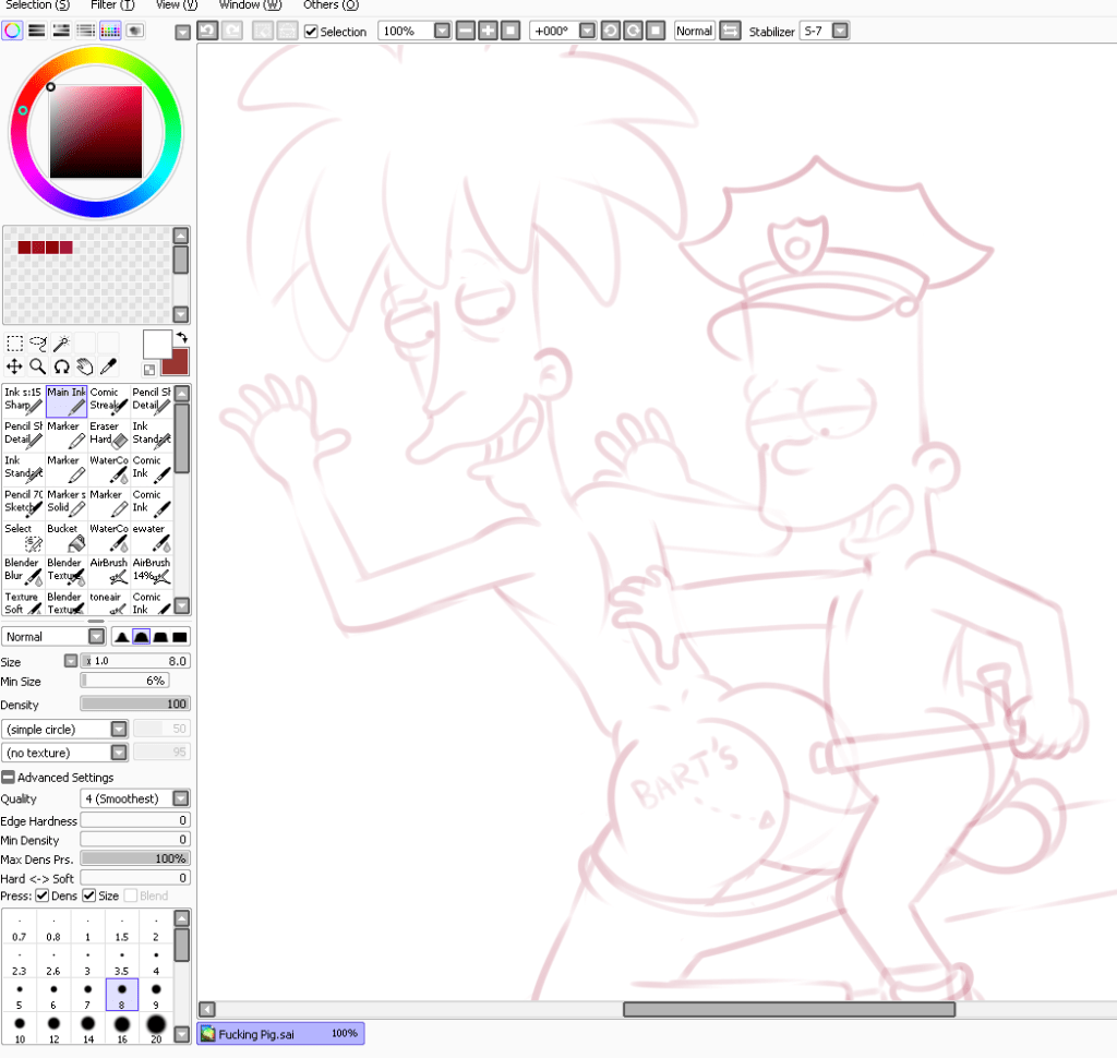 Bart x Sideshow Bob&nbsp;sketch